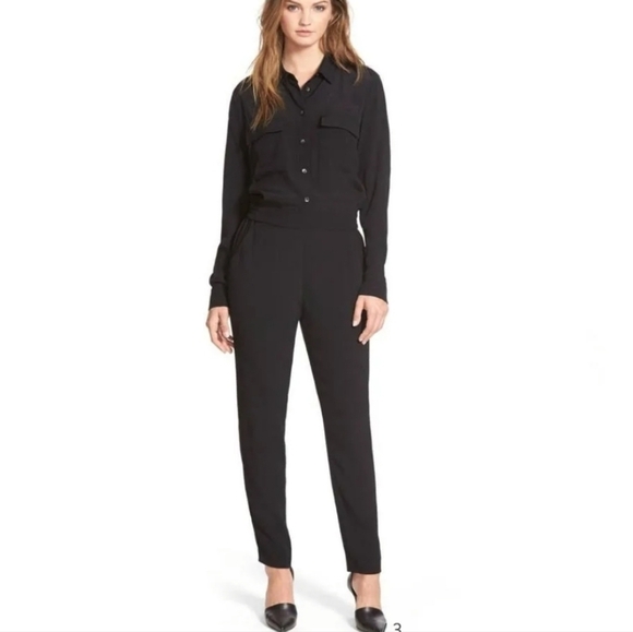 MADEWELL black pull on viscose jumper romper light weight size small - Picture 1 of 10